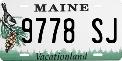 ME license plate 9778SJ