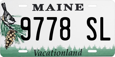 ME license plate 9778SL