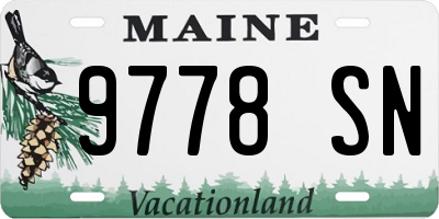 ME license plate 9778SN