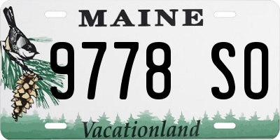 ME license plate 9778SO