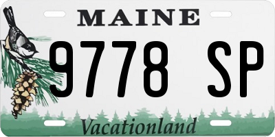 ME license plate 9778SP