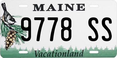 ME license plate 9778SS