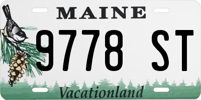 ME license plate 9778ST