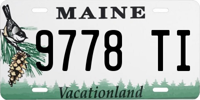 ME license plate 9778TI