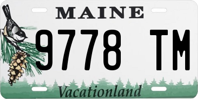 ME license plate 9778TM