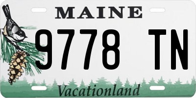 ME license plate 9778TN