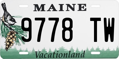 ME license plate 9778TW