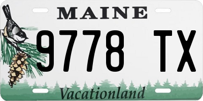 ME license plate 9778TX