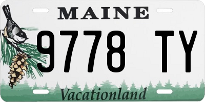 ME license plate 9778TY