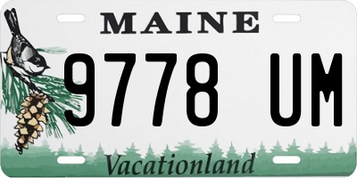 ME license plate 9778UM