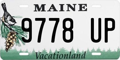 ME license plate 9778UP