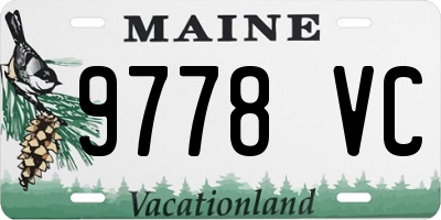 ME license plate 9778VC