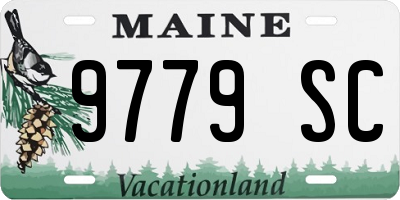 ME license plate 9779SC