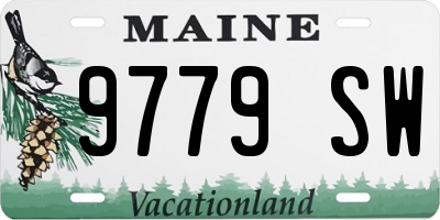 ME license plate 9779SW