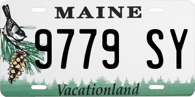 ME license plate 9779SY