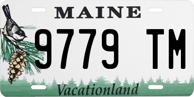 ME license plate 9779TM