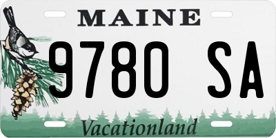 ME license plate 9780SA