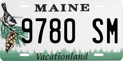 ME license plate 9780SM