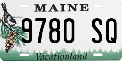 ME license plate 9780SQ