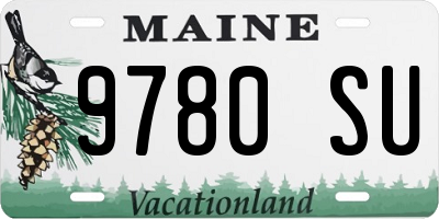 ME license plate 9780SU