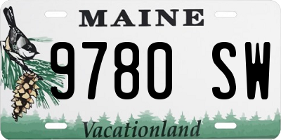 ME license plate 9780SW