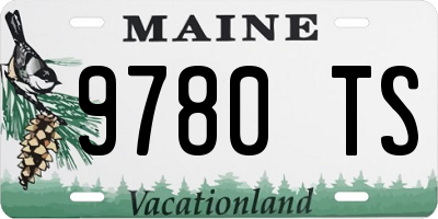 ME license plate 9780TS