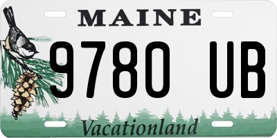 ME license plate 9780UB