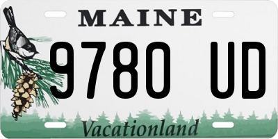 ME license plate 9780UD