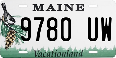 ME license plate 9780UW