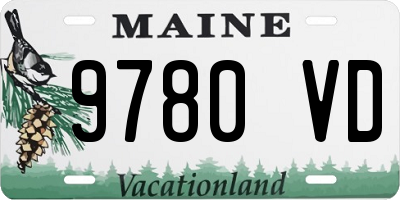ME license plate 9780VD