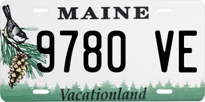 ME license plate 9780VE