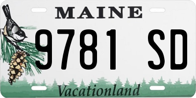 ME license plate 9781SD