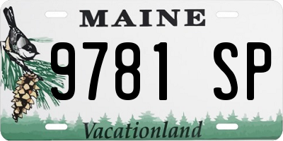 ME license plate 9781SP
