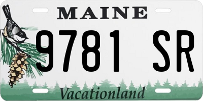 ME license plate 9781SR