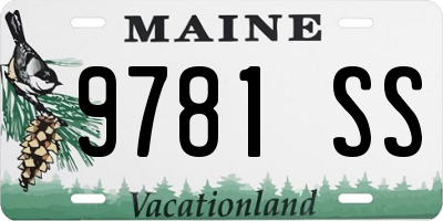 ME license plate 9781SS