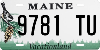 ME license plate 9781TU