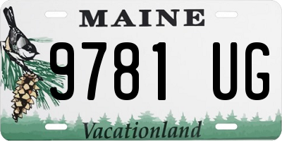 ME license plate 9781UG