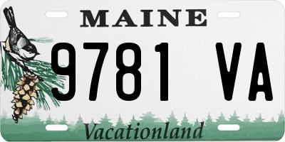 ME license plate 9781VA