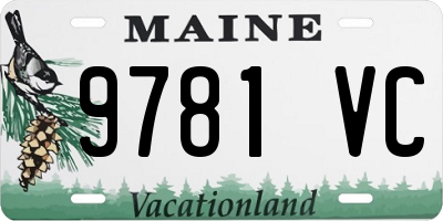 ME license plate 9781VC