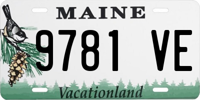 ME license plate 9781VE