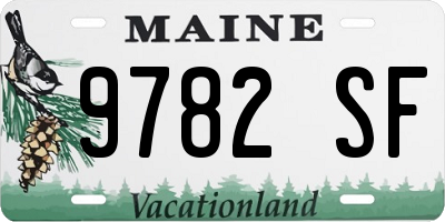 ME license plate 9782SF
