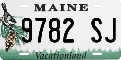 ME license plate 9782SJ