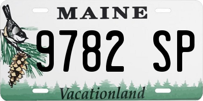 ME license plate 9782SP