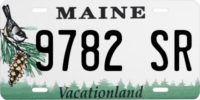 ME license plate 9782SR