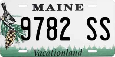 ME license plate 9782SS