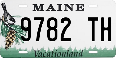 ME license plate 9782TH