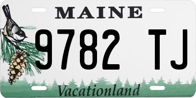 ME license plate 9782TJ