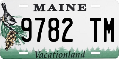 ME license plate 9782TM