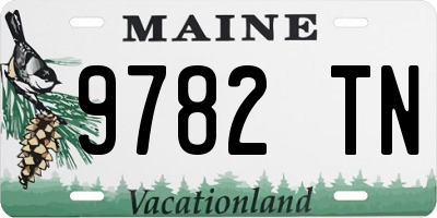 ME license plate 9782TN