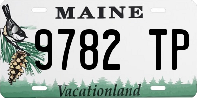 ME license plate 9782TP